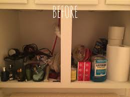 organizing under the bathroom sink