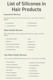 List Of Silicones In Hair Products Silicones Natural Hair Styles Curly Hair Styles
