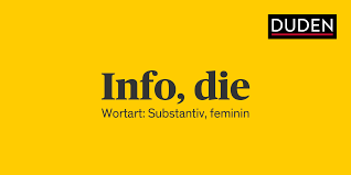 How to use info in a sentence. Duden Info Rechtschreibung Bedeutung Definition Herkunft