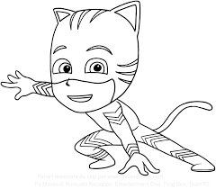 Drawings of pj masks for coloring. Pj Masks Catboy Coloring Pages Coloring Home