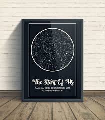 Custom Star Map Night Sky Print Star Map Poster Wedding