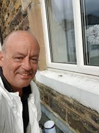 A very rare outside decorating job done for a lovely lady who lives by  herselfnow. She had beautiful new windows and door fitted last year but  didn't get round to getting the