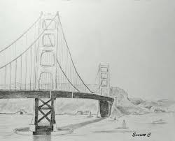 The Golden Gate In Pencil Golden Gate Daily Drawing Watercolor Artist