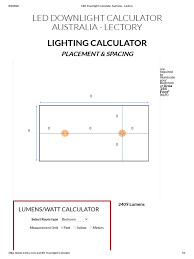 A recessed can won't fit next to the joists. Led Downlight Calculator Australia Lectory Pdf Lighting Optics