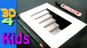 3d Drawing Cellar Stairs Step By Step Very Easy For Kids 3d Drawing Tutorial 3d Drawings Drawing Tutorial