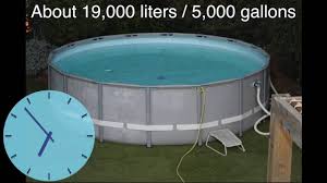 How Long To Completely Fill A 16 X 48 Intex Ultra Frame Pool With Water Youtube
