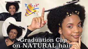 These styles are very elegant especially when they are swept to the side. How To Wear Graduation Cap With Natural Hair Afro A Cute Way To Style Afro With The Cap 4c Hair Youtube