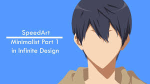 Speedart Infinite Design Making Minimalist Anime Part 1 Youtube
