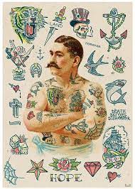 Wall Art Old School Tattoo Print Tattoo Art Gift Tattoo Wall Art Tattoo Poster Tattoo Shop Decor Giclee Poster Tvh204wa3 Old School Tattoo Designs Tattoo Wall Art School Tattoo