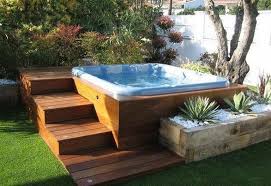 Jacuzzi is a nice way to improve outdoor living spaces and add more pleasure to busy lifestyle. 55 Good Backyard Hot Tubs Decoration Ideas Hot Tub Outdoor Hot Tub Landscaping Hot Tub Garden