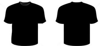 Download Stock Photo Silkscreen Series Black And White Realistic Blank Round Neck T Shirt Templates Front And Back Kaos Gambar Desain