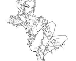 Arkhamcity poison ivy by chuckdee on deviantart. Coloring Pages Coloring Pages Poison Ivy Printable For Kids Adults Free