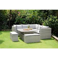 Patio sets at lowes canada. Scancom Aruba Patio Set Wicker Light Gray 6 Pcs Lowe S Canada