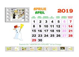 Vedeti calendarul romanesc pe luna aprilie a anului 2018. Calendar 2019 Luna Aprilie Blogul Regizorului Victor Antonescu