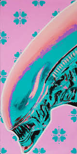 Amazing gallery of interior design and decorating ideas of turquoise walls in bedrooms, living rooms, dining rooms, bathrooms. Nice Alien Original Acrylic Painting Pink Turquoise Wall Art Painting By Daniil Sorokin Saatchi Art