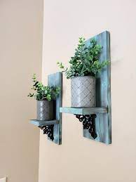 Wall Decorations Rustic Wall Sconce Mom Gift Wall Etsy In 2021 Wall Sconces Living Room Wall Plant Holder Wall Vase