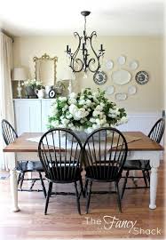 Black farmhouse table and chairs. Love The Country Chic Beautiful Dining Rooms Vintage Dining Room Farmhouse Dining