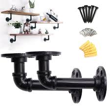 4 tier industrial pipe shelf bracket