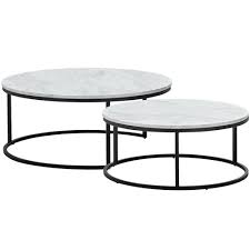 Continental Designs 2 Piece Hanslo Cultured Marble Top Nesting Coffee Table Set Reviews Temple Webster