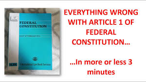 Section 1 establishes the supreme court, which is at the head of the judiciary branch of the federal government, and also allows congress to establish lower. Federal Constitution Everything Wrong With Article 1 In More Or Less 3 Minutes 2020 Youtube