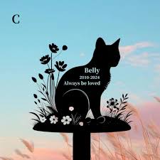 Custom Cat Memorial Stake, Personalized Cat Memorial Plaque, Pet Grave  Marker, Cat Memorial Gifts,metal Garden Stake, Cat Loss Gift