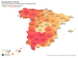 Últimas noticias, fotos, videos e información sobre inmigración. Espanoles Por Espana Lugar De Origen Mas Frecuente De La Inmigracion Interna En Cada Provincia Inmigracion Espana Internado