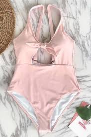 Pink Dream Tie Front One Piece Swimsuit Stuff To Buy In