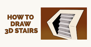The angle of the center board on the. How To Draw 3d Stairs Really Easy Drawing Tutorial