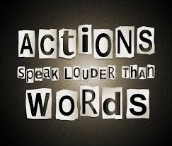Actions Speak Louder Than Words Stock Illustration Illustration Of Actions Printed 109843873