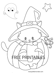 Fun halloween math worksheets for preschool kindergarten 1st grade 2nd 3rd 4th 5th grade. Halloween Colouring Pages For Kids Messy Little Monster