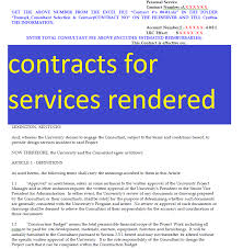 The real estate industry is exciting and fast paced. Free Contracts For Services Rendered Doc And Pdf Format Sample Contracts