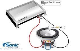 You can do it the check it with a multimeter then no longer listen to the know it all people that have nothing better to do than argue back and forth rather then give ya a simple opinionated answer. How To Wire A Dvc 2 Ohm Subwoofer 500 Watts Rms To A 1000 Watt Rms Monoblock Amp Quora