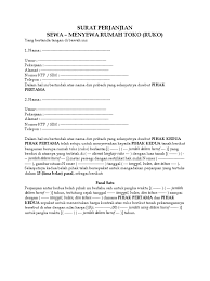 Example of a lease agreement agreement. Contoh Surat Perjanjian Kontrak Rumah Perbulan Contoh Surat