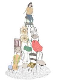 Tower Of Chairs By Amyislaillustration On Etsy 35 00 Illustration Illustrator Art Wall Art Children S Illustratio Illustration Illustrations Posters Art