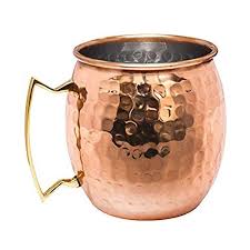 Heych 1 Stk Moscow Mule Kupferbecher Coppli Gehammert Und Handgefertigt Kupfer Und Edelstahl Ideal Fur Kalte Oder Heisse G Kupferbecher Becher Moscow Mule