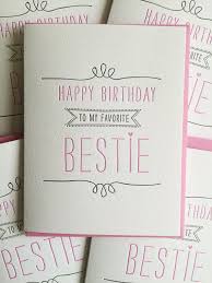 Homemade Birthday Cards For Your Best Friend Size 4 25x5 5 Blank Inside For Your Own Words Letterpress Printed In Pink And Gray Ink Into 10 Birthday Cards For Friends Best Friend Cards Cool Birthday Cards