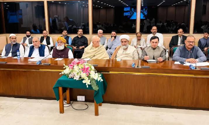 Political leaders in a committee meeting, AI generated