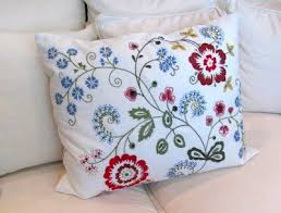 Amazon Com Ikea Alvine Flora Cushion Pillow Cover Duck Feather Insert Cotton Floral Embroidered Home Kitche Cushion Pillow Covers Pillows Floral Pillows