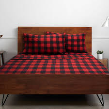 Check out our site for great deals on red bed sheets. 1800 Thread Count Collection Buffalo Plaid Black Red 4 Pc Bed Sheet Set Queen Walmart Com Walmart Com