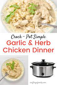 Crock Pot Garlic Herb Chicken Tenders Pantry Dinner Garlic Herb Chicken Herb Chicken Dinner Recipes Easy Quick