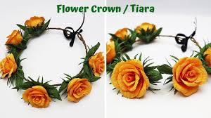 Wire snips hot glue gun. Diy Handmade Flower Crown Tiara Flower Headband How To Make Flower Crown Pohela Boishakh Youtube