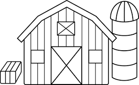 This animal coloring page features a picture of farm animals in a barn. Barn Coloring Carinewbi