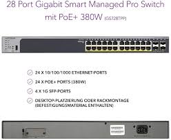Yes power over ethernet (poe): Netgear Gs728tpp 28 Port Gigabit Ethernet Lan Poe Amazon De Computer Zubehor