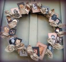 Family Tree Wreath Tutorial Free Printable Vintage Photo Frames Foto Kranz Foto Handwerk Fotocollage Selber Machen