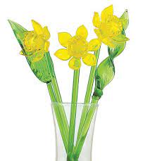 2d 13h click & collect. Glass Flowers Yellow Daffodil Kremp Com