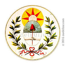 Luego de la desintegración de la gran colombia en 1830, la republica de la nueva granada decidió usar el mismo escudo grancolombiano, solo añadió el lema estado de la nueva granada en su bordura para diferenciarse de los otros dos países. Escudo De La Republica Argentina El Sur Del Sur