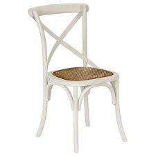 Provincial Cross Back Chair Crisp White Chairs Barstools Dining Dining Chairs Crossback Chairs White Dining Chairs