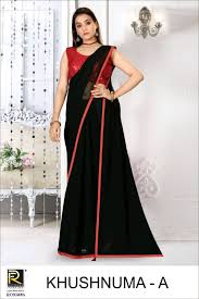 Buy Ronisha Khushnuma Fancy plain Georgette Saree Collection
