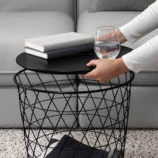 We wanted our living space more open and bright and are actually using this as our coffee table in a small space. Kvistbro Storage Table Black 44 Cm Ikea