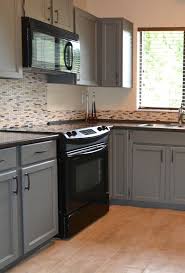 black appliances and white or gray